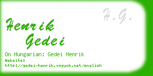 henrik gedei business card